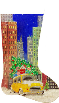 click here to view larger image of Taxi In The City Stocking (None Selected)