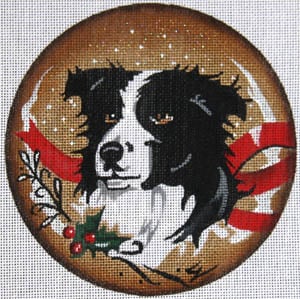 click here to view larger image of Border Collie with Holly - Meredith Collection (None Selected)