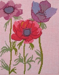 click here to view larger image of Anemonies (hand painted canvases)