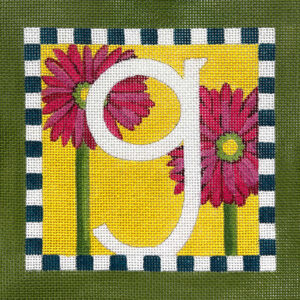 click here to view larger image of Floral Letter G (hand painted canvases)