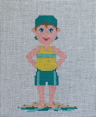 click here to view larger image of Big Kid Boy at the Beach (hand painted canvases)