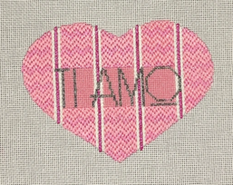 click here to view larger image of Ti Amo Heart w/SG (hand painted canvases)