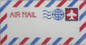 click here to view larger image of Air Mail Clutch Insert (hand painted canvases)