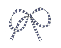 click here to view larger image of Striped Bow (hand painted canvases)
