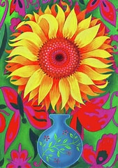 click here to view larger image of Small Sunflower (hand painted canvases)