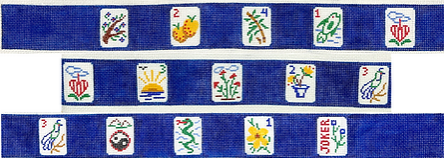 click here to view larger image of  Belt - Mahjong Tiles  (hand painted canvases 2)