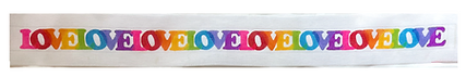 click here to view larger image of  Wide Belt - LoveLove (hand painted canvases 2)