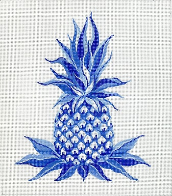 click here to view larger image of Blue Pineapple (hand painted canvases 2)