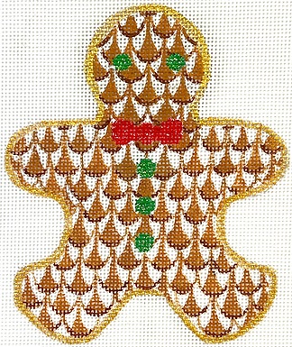 click here to view larger image of Fishnet Gingerbread Man (hand painted canvases 2)