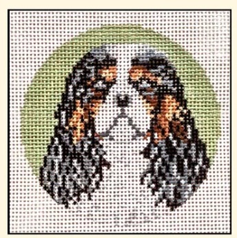 click here to view larger image of Cavalier King Charles Ornament  - 18M (hand painted canvases)