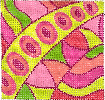 click here to view larger image of Pucci-inspired Waves/Dots - INSSQ4-30 (hand painted canvases 2)