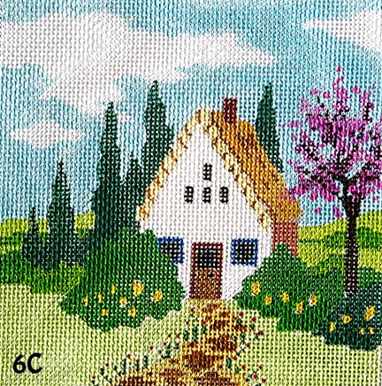 click here to view larger image of English Cottage  (hand painted canvases)