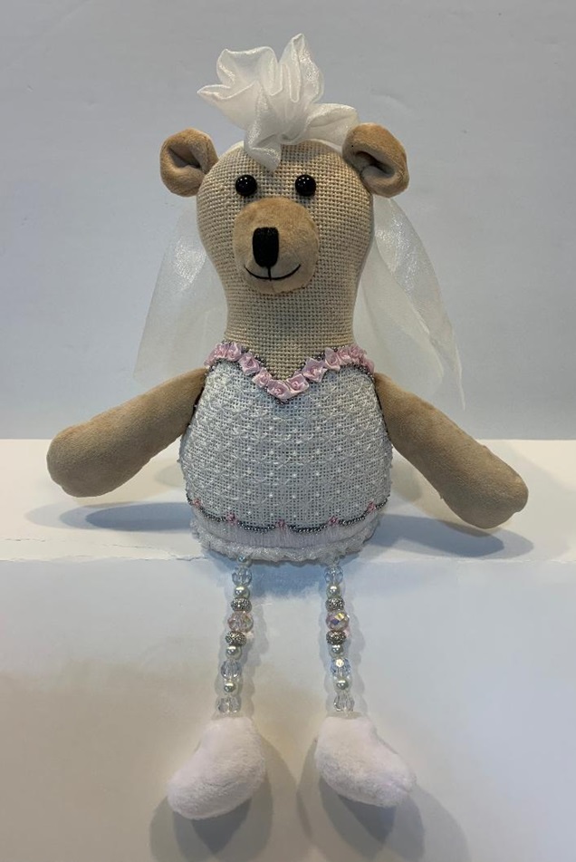 click here to view larger image of Bride Bear (hand painted canvases)