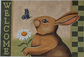 click here to view larger image of Spring Welcome - Rabbit - 13M (hand painted canvases)