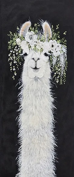 click here to view larger image of Dolly Llama (hand painted canvases)
