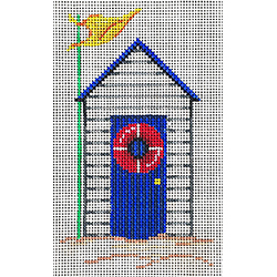 click here to view larger image of Cabana w/Life Preserver on Door (hand painted canvases)