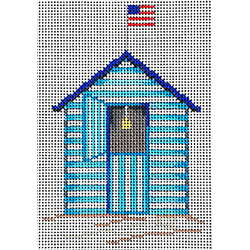 click here to view larger image of Cabana w/American Flag (hand painted canvases)