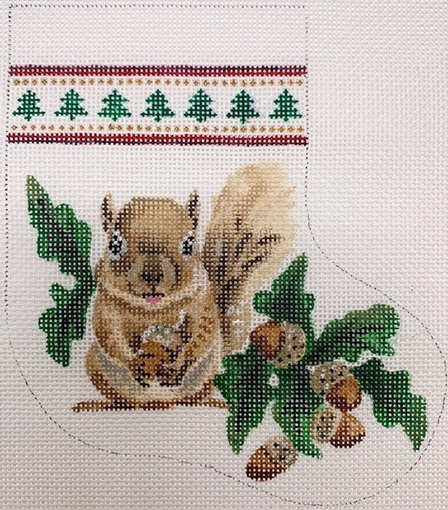 Squirrel Mini Stocking hand painted canvases 