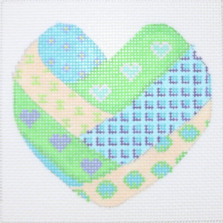 click here to view larger image of Ribbon Heart (hand painted canvases)