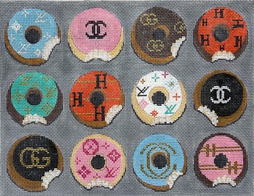 click here to view larger image of Designer Donuts (hand painted canvases)