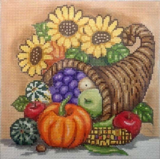 click here to view larger image of Fall Cornucopia (hand painted canvases)