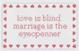 click here to view larger image of Love is Blind  (hand painted canvases)