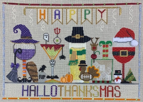 Hallothanksmas hand painted canvases 