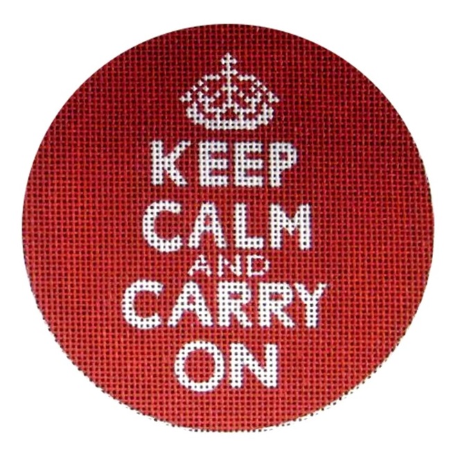 click here to view larger image of Keep Calm Ornament (hand painted canvases)
