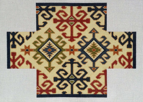 click here to view larger image of Anatolian Kilim Multi on Parchment Brick Cover (hand painted canvases)