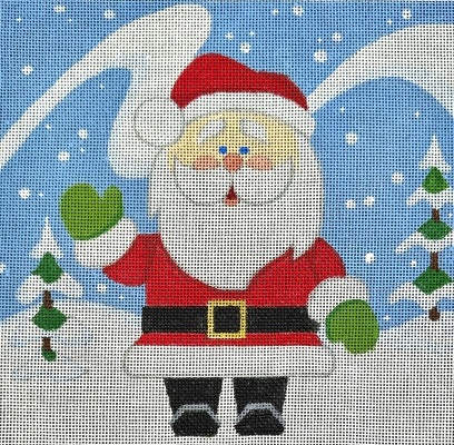 click here to view larger image of Snowy Santa - 18M (hand painted canvases)