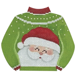 click here to view larger image of Santa Sweater (hand painted canvases)