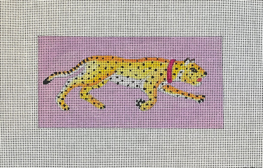 click here to view larger image of Cheetah on Purple (hand painted canvases)