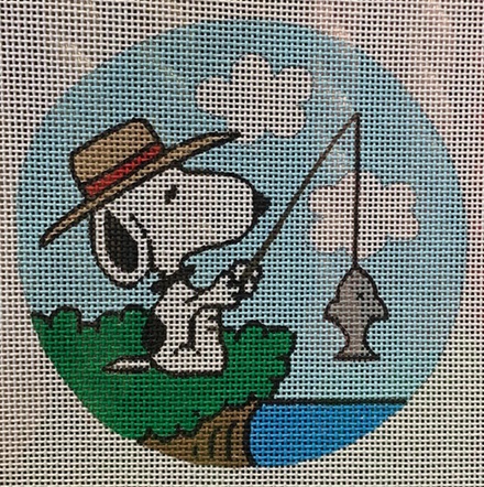 Snoopy Fishing hand painted canvases 