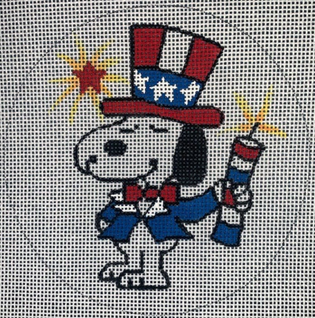 Snoopy w/Firecracker hand painted canvases 