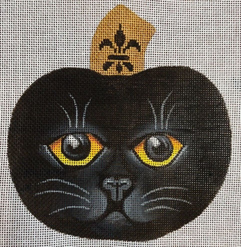 click here to view larger image of Black Cat Pumpkin (hand painted canvases)