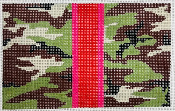 click here to view larger image of Camo w/Pink/Red (hand painted canvases)