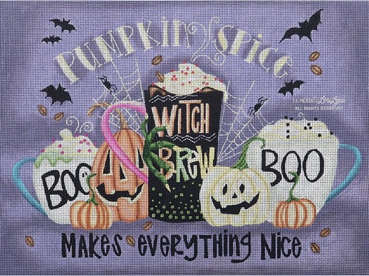 click here to view larger image of Pumpkin Spice (hand painted canvases)