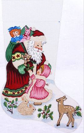 click here to view larger image of Christmas Stocking - 7240-13M (hand painted canvases)
