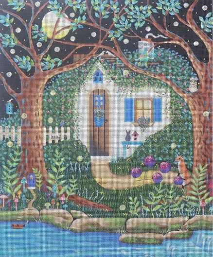 click here to view larger image of Secret Cottage   (hand painted canvases)