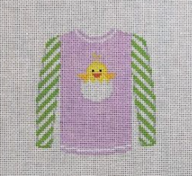 click here to view larger image of Sweater - Chick in Egg on Lavender (hand painted canvases)