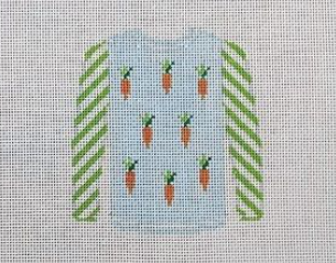 click here to view larger image of Sweater - Carrots on Blue (hand painted canvases)