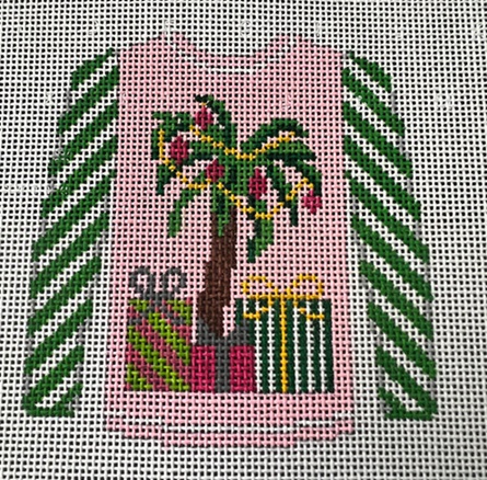click here to view larger image of Sweater - Palm Tree on Pink (hand painted canvases)