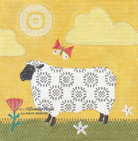 click here to view larger image of Farm Sheep (hand painted canvases)