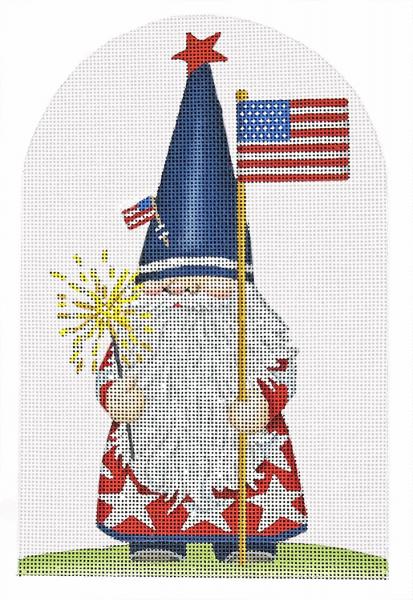 click here to view larger image of 4th of July Gnome (hand painted canvases)