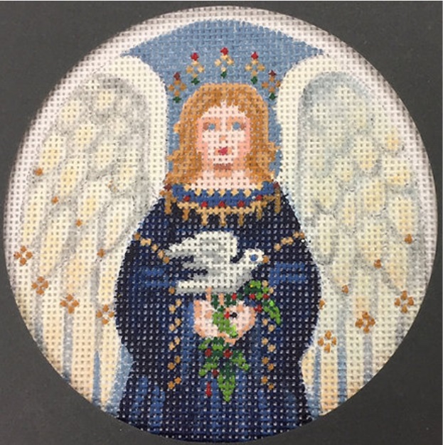 click here to view larger image of Dove Angel Ornament (hand painted canvases)
