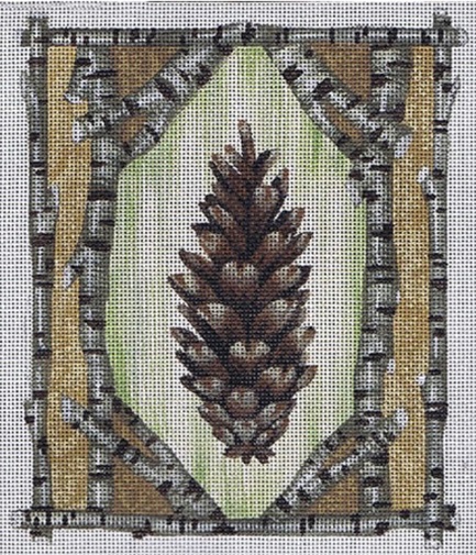 click here to view larger image of Pine Cone (hand painted canvases)