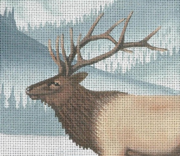 click here to view larger image of Elk in Snow (hand painted canvases)