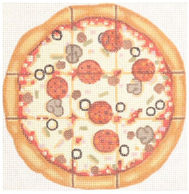 click here to view larger image of Pizza Tic Tac Toe (hand painted canvases)