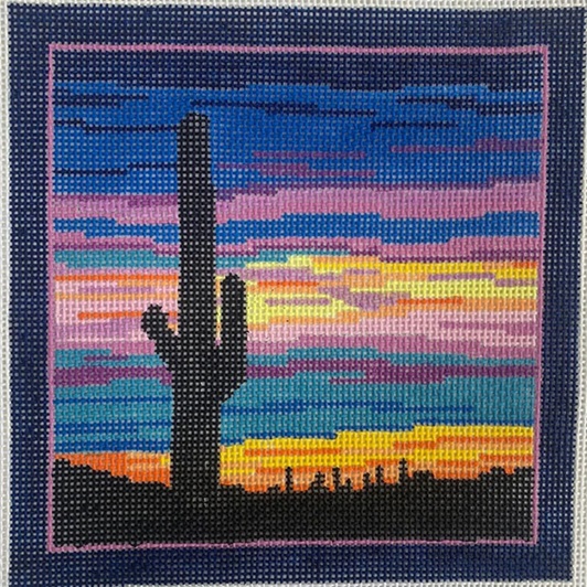 click here to view larger image of Sunset Cactus (hand painted canvases)