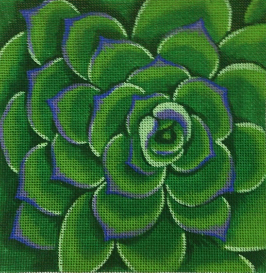click here to view larger image of Green Succulent (hand painted canvases)